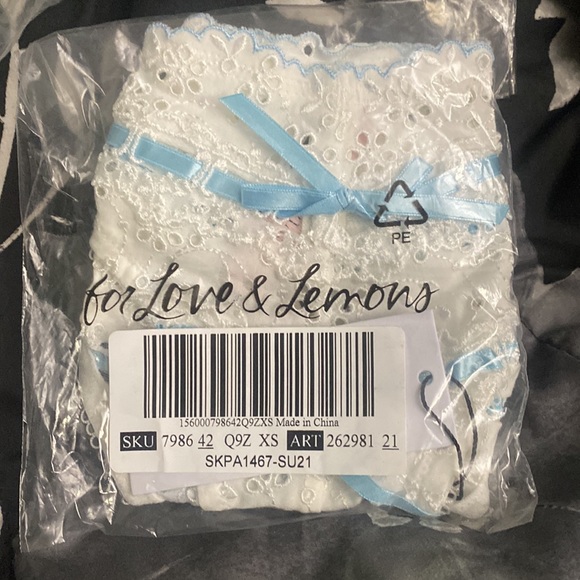 For Love and Lemons Swirl Eyelet Bra and Thong panty set - Picture 7 of 10